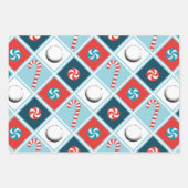 Feuille De Papier Cadeau Ping Pong Noël (Devant 2)