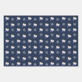 Feuille De Papier Cadeau Pingouin mignon Ours Snowflakes hiver Noël Patte (Devant 3)