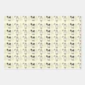 Feuille De Papier Cadeau Pingouins mignons et arbres de Noël modernes Noël (Devant)