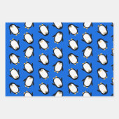 Feuille De Papier Cadeau Pingouins pour bébés Anniversaire ou Noël (Devant)