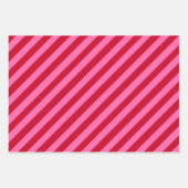 Feuille De Papier Cadeau Pink and Red Christmas Peppermint Stripes (Devant 3)