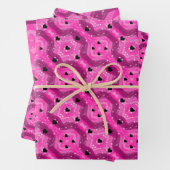 Feuille De Papier Cadeau Pink art pop culture black heart (En situation)