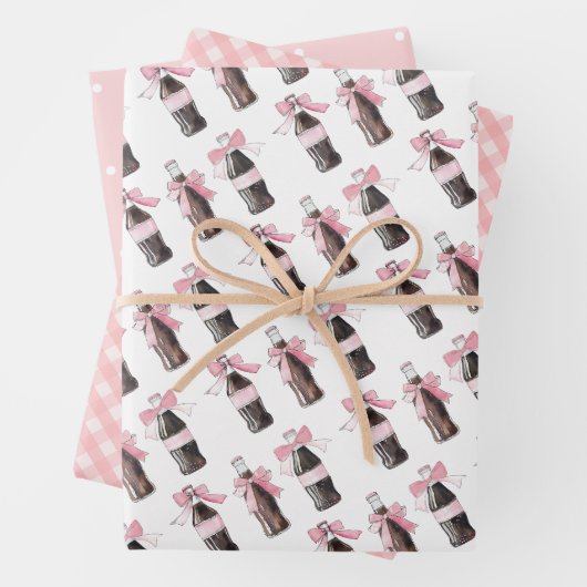 Feuille De Papier Cadeau Pink Baby Soda Ready to POP  (En situation)