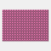 Feuille De Papier Cadeau Pink Black Buffalo Heart Plaid (Devant 2)