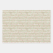 Feuille De Papier Cadeau Pink Blanc Vert Plaid Stripes Filles Anniversaire (Devant)