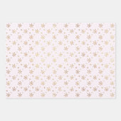Feuille De Papier Cadeau Pink Blue Gold Snowflake Motif Noël (Devant 3)