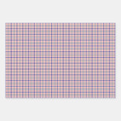Feuille De Papier Cadeau Pink Blue Plaid Classic Pattern Retro (Devant 3)