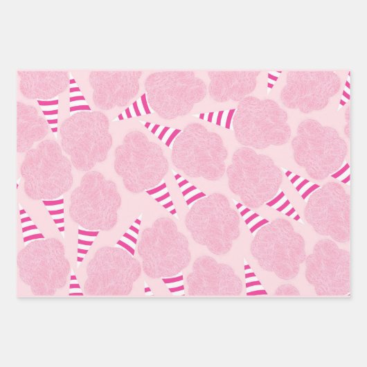 Feuille De Papier Cadeau Pink Cotton Candy Pattern (Devant)