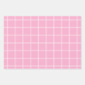 Feuille De Papier Cadeau Pink et vert preppy Plaid (Devant 3)