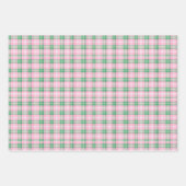 Feuille De Papier Cadeau Pink et vert preppy Plaid (Devant 2)