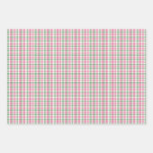 Feuille De Papier Cadeau Pink et vert preppy Plaid (Devant 2)