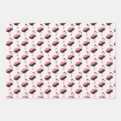 Feuille De Papier Cadeau Pink Flamingo Pattern Animal Graduation (Devant 2)