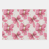 Feuille De Papier Cadeau Pink Gold Plaid Bains Noël (Devant 2)