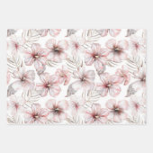 Feuille De Papier Cadeau Pink Hibiscus Flowers Birthday (Devant)
