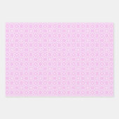 Feuille De Papier Cadeau Pink Lace & White Floral Lattice Pattern (Devant 3)