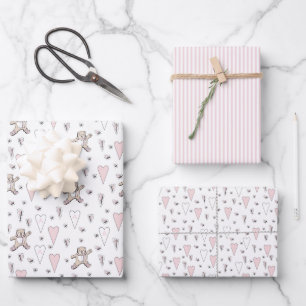 Feuille De Papier Cadeau Pink On Peut Attendre Teddy Bear Baby shower