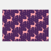 Feuille De Papier Cadeau Pink on Purple Modern Holiday (Devant 3)