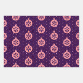 Feuille De Papier Cadeau Pink on Purple Modern Holiday (Devant)