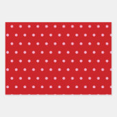 Feuille De Papier Cadeau Pink on Red Polka Dots  (Devant 3)