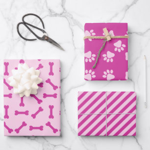Feuille De Papier Cadeau Pink Puppy Party Cadeau, Enfants & Animaux Anniver