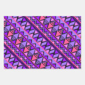 Feuille De Papier Cadeau Pink Purple Bold Motif Anniversaire Amusant 3 Cade (Devant 3)