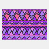 Feuille De Papier Cadeau Pink Purple Bold Motif Anniversaire Amusant 3 Cade (Devant 2)