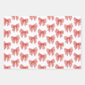 Feuille De Papier Cadeau Pink Red Candy Cane Stripes Christmas (Devant 2)