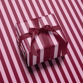 Feuille De Papier Cadeau Pink red stripe Christmas Wrapping paper sheets