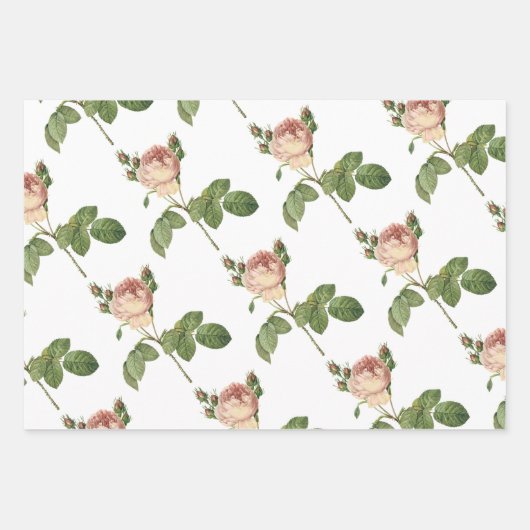 Feuille De Papier Cadeau Pink Rose Pattern (Devant 3)