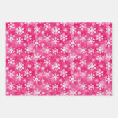 Feuille De Papier Cadeau Pink Silver Glam Snowflakes Christmas Trees (Devant 3)