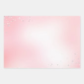 Feuille De Papier Cadeau Pink Silver Sparkle Confetti Christmas (Devant 3)