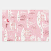 Feuille De Papier Cadeau Pink Snow Winter Wonderies Noël (Devant 2)