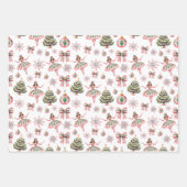 Feuille De Papier Cadeau Pink Watercolor Nutcracker Ballet Noël (Devant 2)