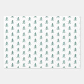 Feuille De Papier Cadeau Pins esquissés Coordination des vacances (Devant 3)