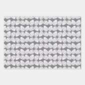 Feuille De Papier Cadeau Pins gris de Noël (Devant 2)