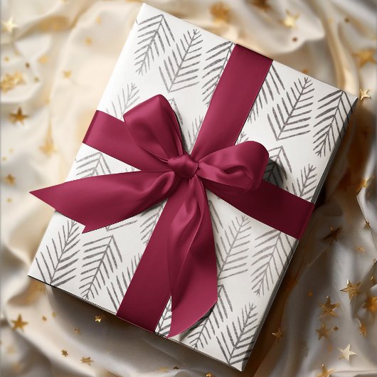 Feuille De Papier Cadeau Pins métalliques - argent