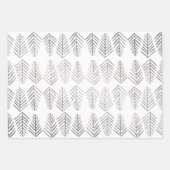 Feuille De Papier Cadeau Pins métalliques - argent (Devant 2)