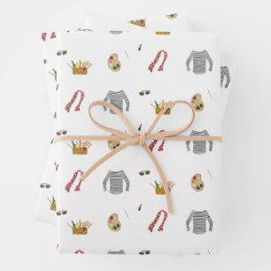 Feuille De Papier Cadeau Pique-nique artistique dans le parc