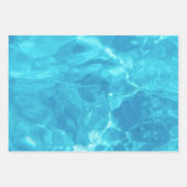 Feuille De Papier Cadeau Piscine aquatique Amusement | Bleu | (Devant 2)