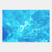 Feuille De Papier Cadeau Piscine aquatique Amusement | Bleu | Filtres | (Devant)