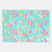 Feuille De Papier Cadeau Piscine tropicale rose (Devant 2)