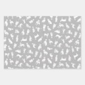 Feuille De Papier Cadeau Pitbull Confetti - rose chaud, turquoise, gris (Devant 2)