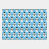 Feuille De Papier Cadeau Pixel Art SNOWMAN (Devant 3)