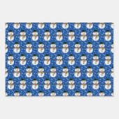 Feuille De Papier Cadeau Pixel Art SNOWMAN (Devant 2)