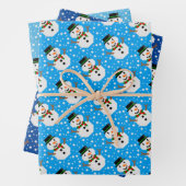 Feuille De Papier Cadeau Pixel Art SNOWMAN (En situation)