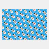 Feuille De Papier Cadeau Pixel Art SNOWMAN (Devant)