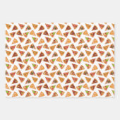 Feuille De Papier Cadeau pizza à carreaux (Devant)