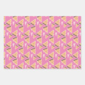 Feuille De Papier Cadeau Pizza au fromage Pepperoni Tranches de viande Fond (Devant 3)