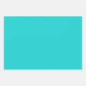 Feuille De Papier Cadeau Plage côtière Salé Vagues Turquoise Art Abstrait (Devant 3)