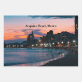 Feuille De Papier Cadeau Plage d'Acapulco, Mexique (Devant)